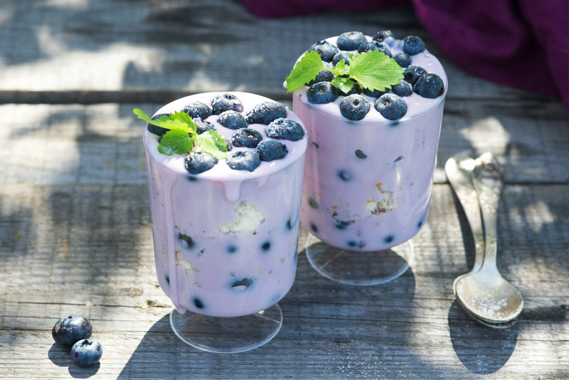 Blueberry yoghurt