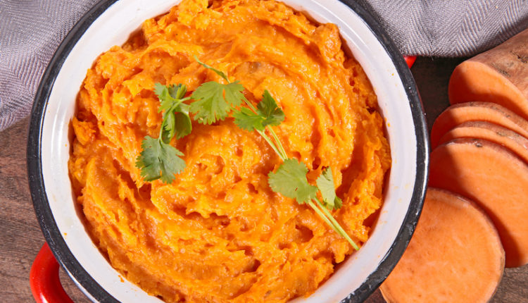 Zoete aardappelpuree