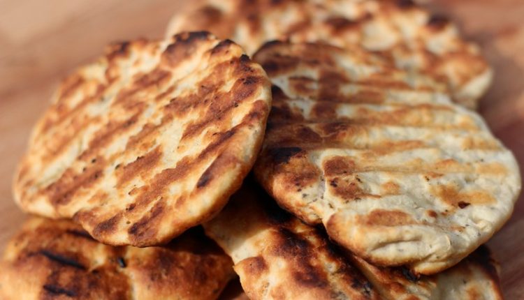Platbrood van de bbq