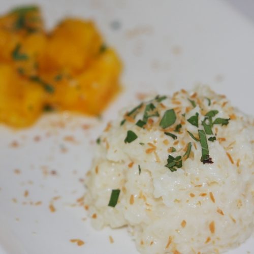 kokosrijst met mango